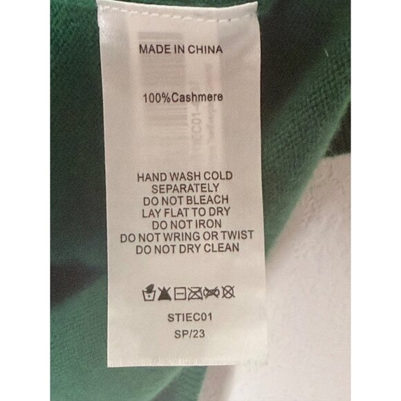 Quince Mongolian Cashmere Tee Womens M Everglade Green Quiet Luxury Holiday Cozy - Picture 7 of 11